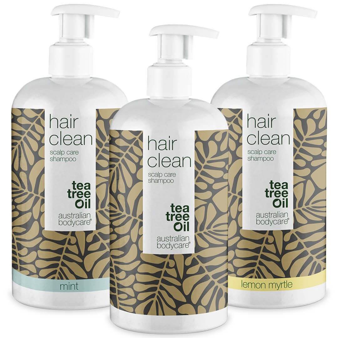 3 for 2 Tea Tree shampoo 500 ml - pakketilbud  Pakketilbud med 3 shampoos (500 ml): Tea Tree Oil, Lemon Myrtle & Mint