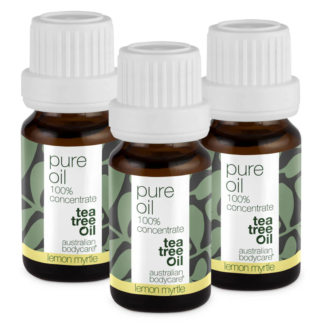 3 x 10 ml Tea Tree Oil tilsat Lemon Myrtle  3-pak 100% koncentreret Tea Tree Oil tilsat Lemon Myrtle fra Australien