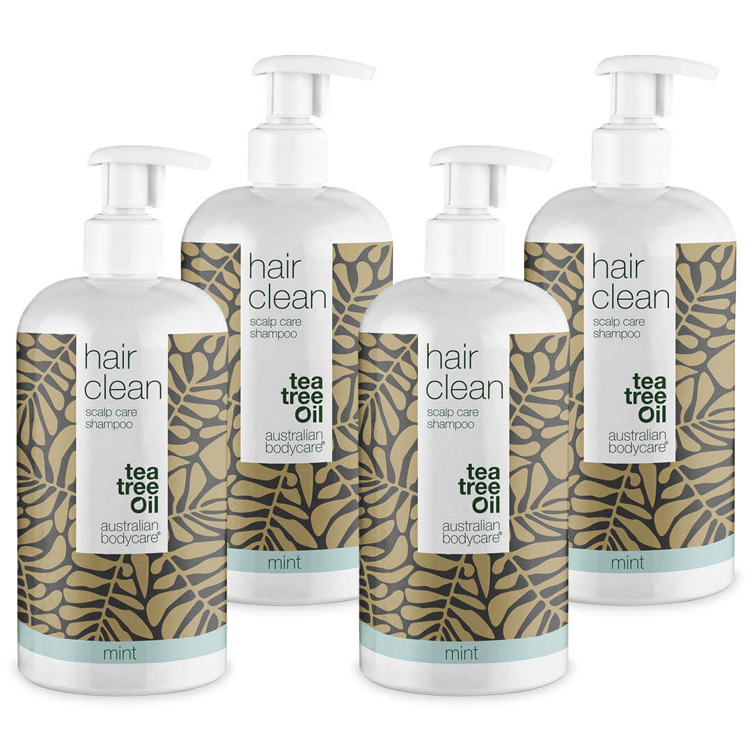 4 for 3 Tea Tree shampoo 500 ml Mint - pakketilbud  Pakketilbud med 4 shampoos (500 ml): Tea Tree Oil Mint