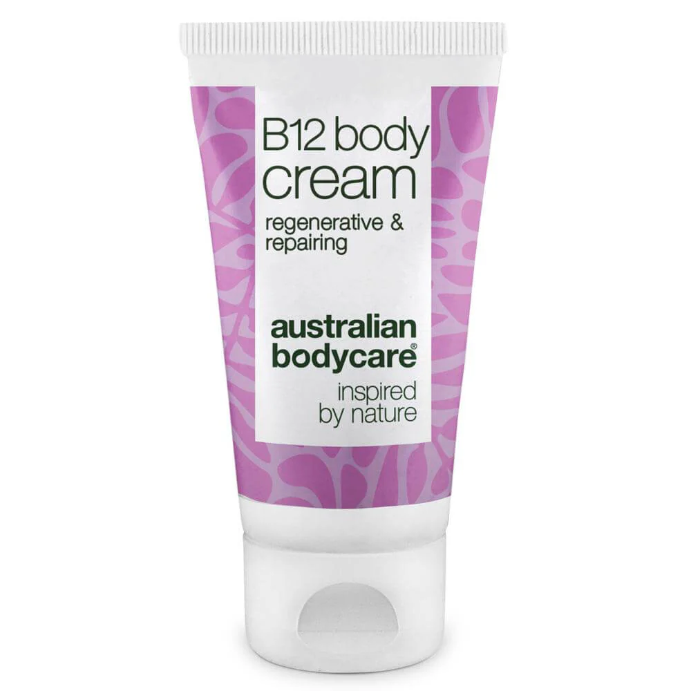 B12 Body Cream  -  Regenererende Creme med Vitamin B12  Få fugtet hud med B12 Body Cream, en creme med vitamin B12, som passer til alle hudtyper. - 1 stk.