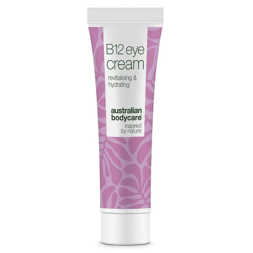 B12 Øjencreme mod poser, mørke rander og fine linjer B12 øjencreme, der effektivt reducerer poser, mørke rande og fine linjer. Fugtgivende og opstrammende. - 1 stk.