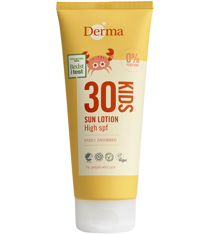 Derma Kids Sollotion SPF30 (200 ml) - Vandfast solcreme