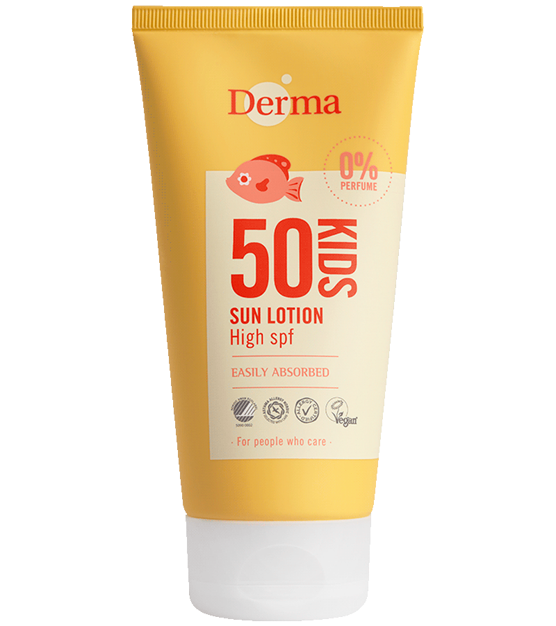 Derma Kids Sollotion SPF50 (150 ml) - Vandfast solcreme