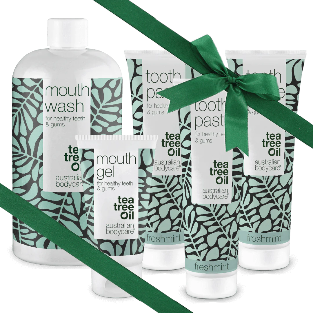 Gave til morfar  Mundpleje 5 produkter med Tea Tree Oil - Coconut & Zinc