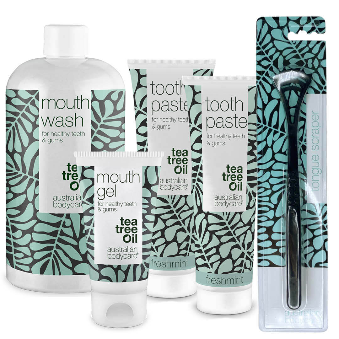 Start kit - 5 mundprodukter  Startpakke til god mundhygiejne og pleje ved paradentose og dårlig ånde